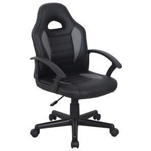 Кресло офисное BRABIX "Spark GM-201", экокожа, черное/серое, 532504 в Самаре