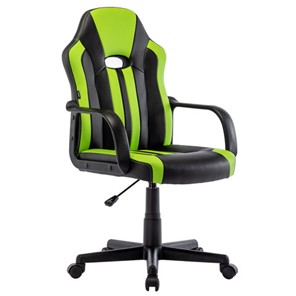 Кресло офисное BRABIX "Stripe GM-202", экокожа, черное/зеленое, 532511 в Самаре