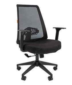 Кресло компьютерное CHAIRMAN 535 LT Сетчатый акрил черный / Полиэстер черный в Самаре