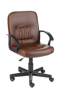 Офисное кресло Чат кожзам коричневый в Самаре