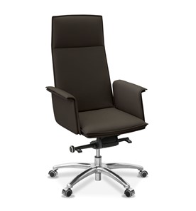 Кресло для руководителя Лео, экокожа премиум / темно-коричневая CN1113 в Тольятти