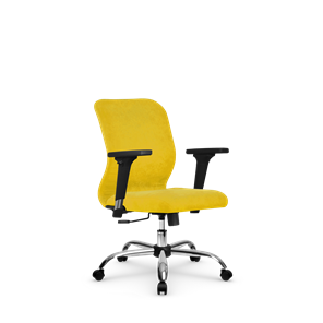 Кресло компьютерное SU-Mr-4/подл.200/осн.003 желтый в Самаре