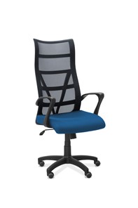 Офисное кресло для персонала Топ, сетка/ткань TW / черная/синяя в Тольятти