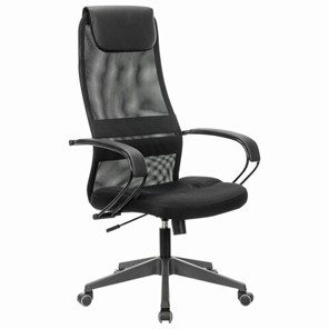 Кресло компьютерное Brabix Premium Stalker EX-608 PL (ткань-сетка/кожзам, черное) 532090 в Сызрани