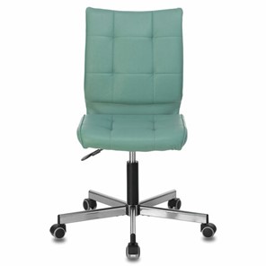 Офисное кресло Brabix Stream MG-314 (без подлокотников, пятилучие серебристое, экокожа, серо-голубое) 532079 в Сызрани