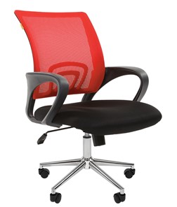 Кресло офисное CHAIRMAN 696 CHROME Сетка TW-69 (красный) в Тольятти