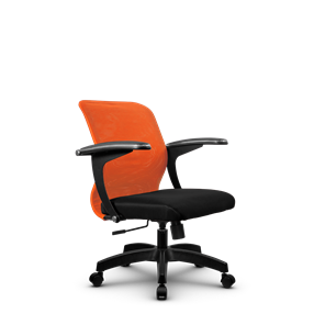 Кресло офисное SU-M-4/подл.160/осн.001, Оранжевый/Черный в Тольятти