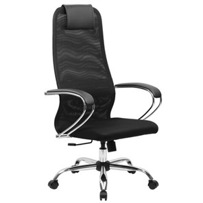 Офисный стул BRABIX PREMIUM "Ultimate EX-800" хром, плотная двойная сетка Х2, черное, 532911 в Тольятти