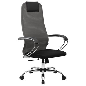 Офисный стул BRABIX PREMIUM "Ultimate EX-800" хром, плотная двойная сетка Х2, черное/серое, 532912 в Тольятти