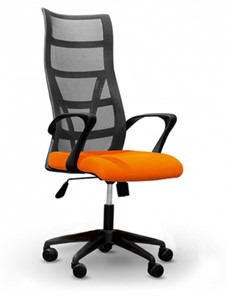 Кресло офисное ДамОфис 5600, оранж/черное в Самаре