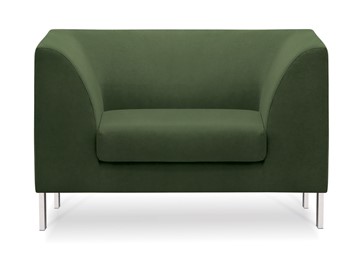 Кресло в офис Сиеста, ткань Сахара / зеленая С39 в Самаре