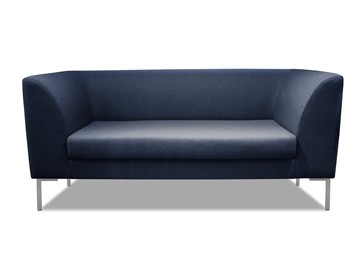 Офисный диван мягкий Сиеста 2-местный, ткань Bahama / синяя в Тольятти