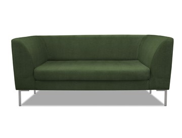 Офисный диван Сиеста 2-местный, ткань Сахара / зеленая С39 в Тольятти