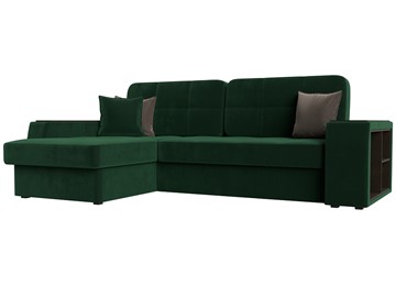 Угловой раскладной диван Брюссель, Зеленый (велюр) в Самаре