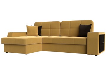 Угловой раскладной диван Брюссель, Желтый (микровельвет) в Самаре