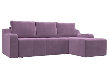 Угловой диван для гостиной Элида, Сиреневый (микровельвет) в Самаре