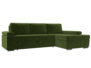 Угловой диван с оттоманкой Канкун, Зеленый (микровельвет) НПБ в Сызрани