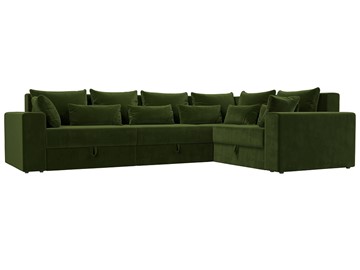Угловой раскладной диван Майами long, Зеленый (микровельвет) в Тольятти