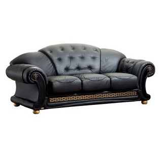 Прямой диван Versace (3-х местный) black в Самаре