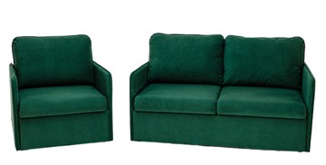 Комплект мебели Brendoss Амира зеленый диван + кресло в Тольятти