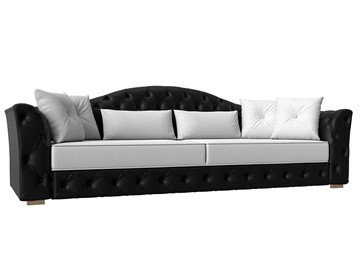 Прямой диван Артис, Белый\Черный (экокожа) в Самаре
