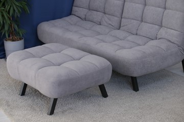 Комплект мебели Абри цвет серый диван + пуф опора металл в Самаре