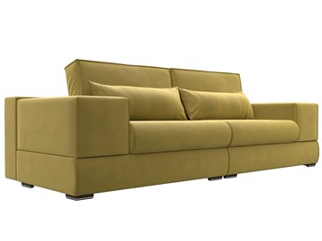 Прямой диван Лига-037, Желтый (Микровельвет) в Самаре