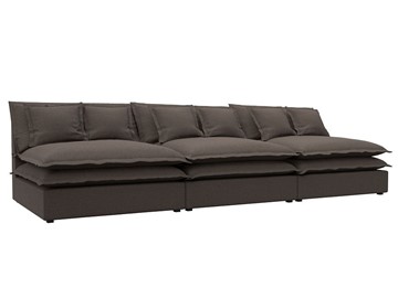 Прямой диван Лига-040 Лонг, Амур коричневый (Рогожка) в Самаре
