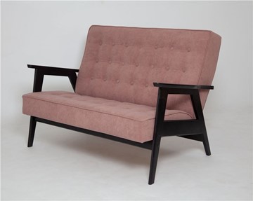 Прямой диван Ретро, двухместный (венге / RS 12 - розовый) в Самаре