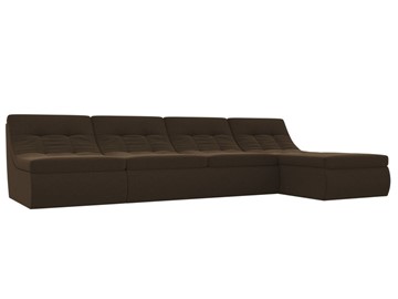 Модульный угловой диван Холидей, Коричневый (микровельвет) в Тольятти