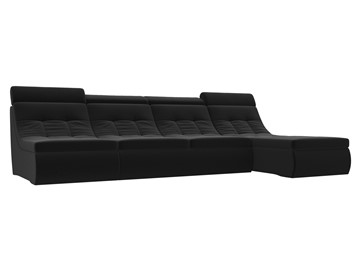 Модульный раскладной диван Холидей люкс, Черный (микровельвет) в Тольятти
