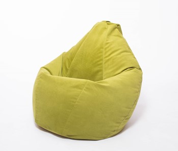 Кресло-мешок Груша малое, велюр однотон, травянное в Сызрани