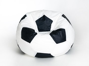 Кресло-мешок Мяч малый, бело-черный в Самаре