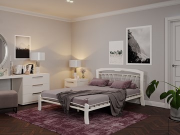 Кровать 2-спальная Муза 4 Лайт, 1600, белый в Самаре