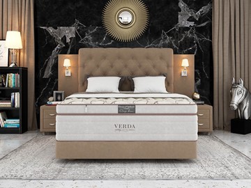 Кровать 2-спальная Alliance/Podium M 160х200, Флок (Велсофт Какао) в Сызрани