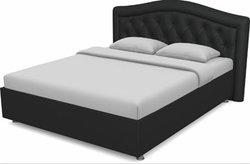 Кровать Луиза 1400 с основанием (Nitro Black) в Самаре