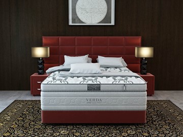 Кровать в спальню Chocolate/Podium M 160х200, Микровелюр (Manhattan Гранатовый) в Сызрани