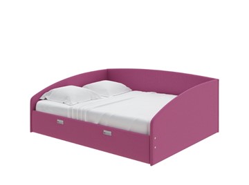 Кровать двуспальная Bono 160х200, Рогожка (Savana Berry) в Самаре