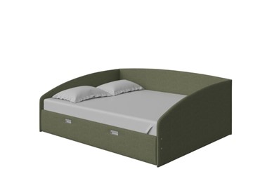 Кровать в спальню Bono 160х200, Искусственная шерсть (Лама Авокадо) в Самаре