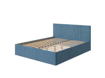 Кровать в спальню Helix Plus 160х200, Велюр (Monopoly Прованский синий (792)) в Тольятти