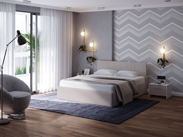 Спальная кровать Helix Plus 160х200, Велюр (Ultra Суфле) в Самаре