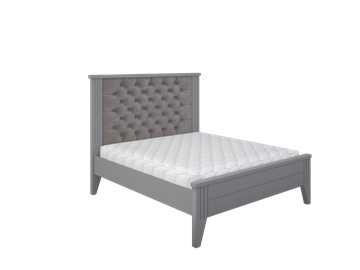 2-спальная кровать с каретной стяжкой Верона 1400, Серый в Самаре
