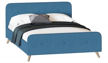 Кровать спальная Сиерра 1800 (с подъемным механизмом и коробом) Аура голубой в Самаре