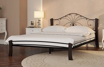 Кровать полутороспальная Фортуна 4 Лайт, 1400, черный/шоколад в Самаре