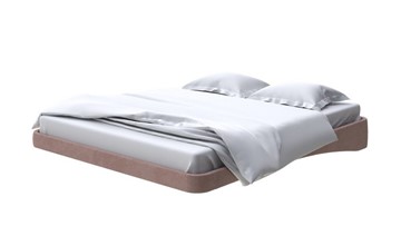 Кровать двуспальная парящая 200х200, Велюр (Ultra Горячий шоколад) в Самаре