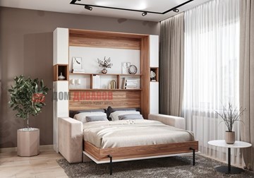 Кровать-шкаф с диваном Добрава, 1400х2000 в Тольятти