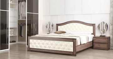 Кровать 2-спальная Стиль 3, 160х190, кожзам, с основанием в Самаре