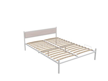 Односпальная кровать Аметист с ортопедическим основанием 1200x2000 (Белый муар) в Самаре