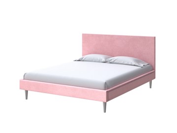 Кровать полутороспальная Claro 140х200, Велюр (Casa Жемчужно-розовый) в Тольятти