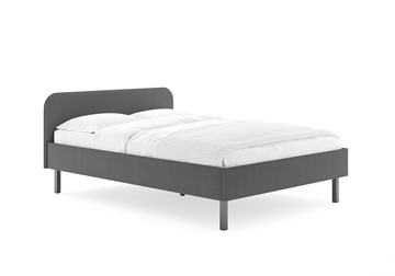 Кровать с мягкой спинкой Hanna 140х200 с основанием (Багама серый) в Тольятти